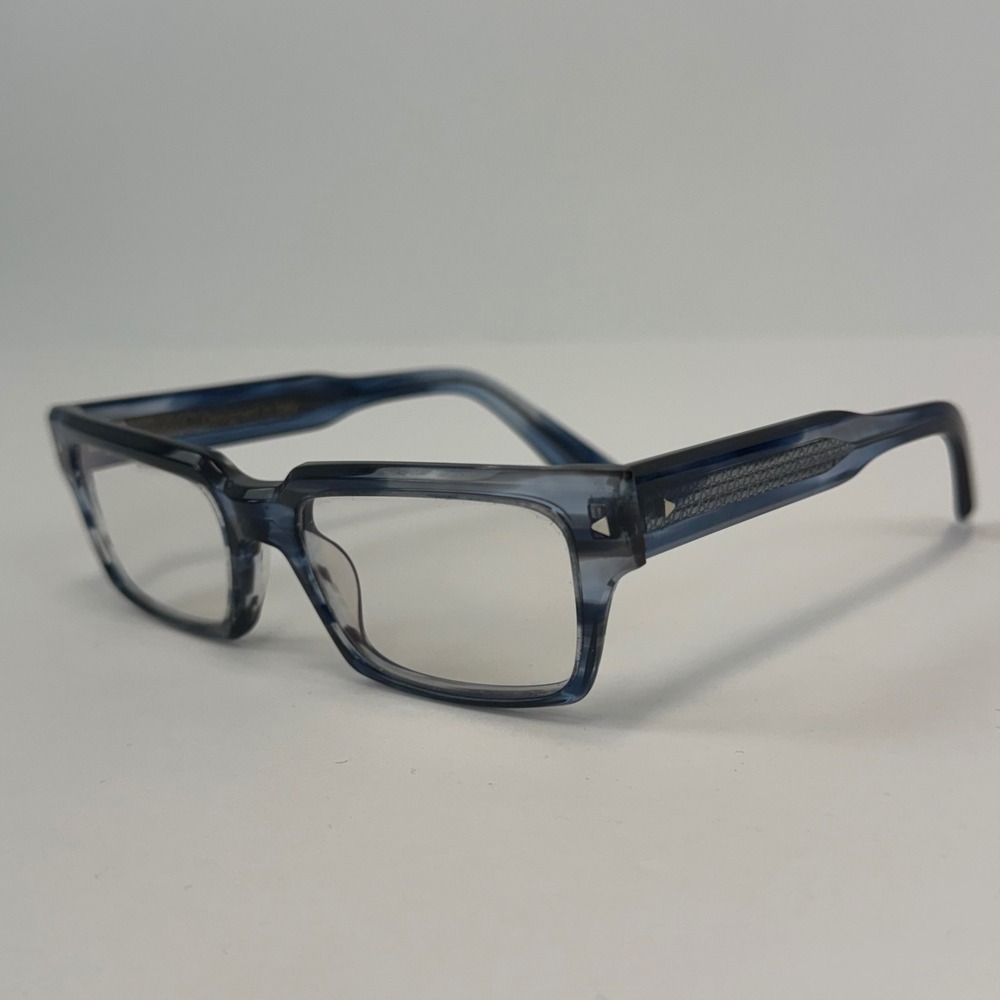 Avio‎ AOV2303 700 Blue Marble Rectangular Eyeglasses Frames 54-19 145 Italy